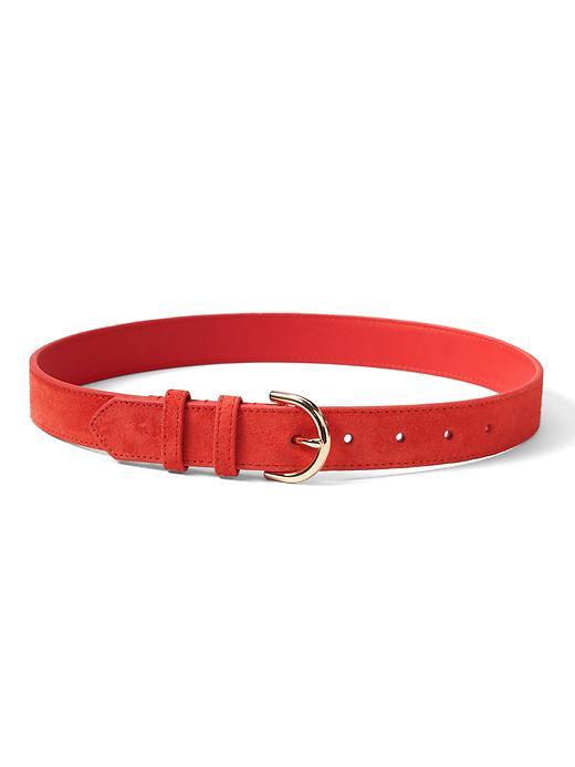 Banana Republic Suede Trouser Belt - Poster Red