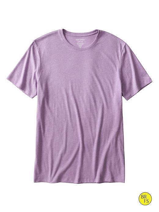 Banana Republic Factory Fitted Crew Neck Tee Size L - Purple Victory