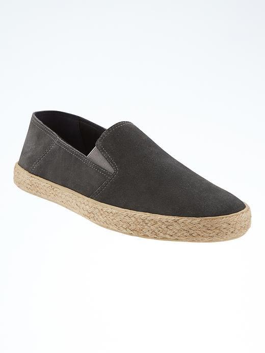 Banana Republic Mens Bartlett Espadrille Charcoal Size 9
