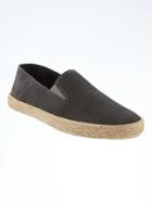 Banana Republic Mens Bartlett Espadrille Charcoal Size 9