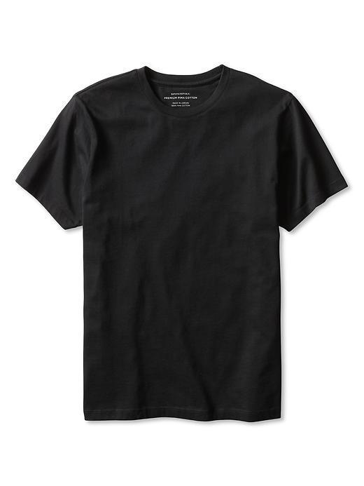Banana Republic New Pima Cotton Basic Tee - Black