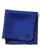 Banana Republic Mens Bear Silk Pocket Square Seascape Blue Size One Size