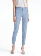 Banana Republic Womens Sloan Fit Zipper Pocket Bi Stretch Pant - Light Blue