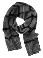 Banana Republic Mens Extra Fine Merino Wool Stripe Scarf Size One Size - Coal