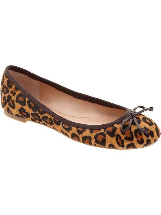 Banana Republic Ashley Bow Ballet Flat - Natural Leopard/chocolate