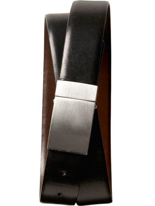 Banana Republic Mens Reversible Plaque Belt Black/brown Size 34