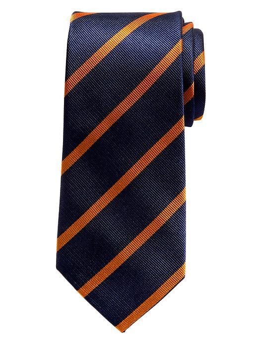 Banana Republic Mens Thin Stripe Tie Size One Size - Orange