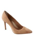 Banana Republic Womens Blake 12-hour Pump Biscotti Suede Size 10