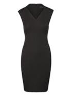 Banana Republic Womens Petite Bi-stretch V-neck Sheath Dress Black Size 6