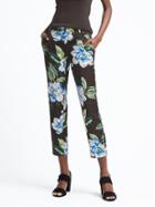 Banana Republic Womens Avery Fit Floral Pant - Black Floral