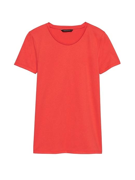 Banana Republic Womens Crew-neck T-shirt Sea Coral Supima Cotton Size M