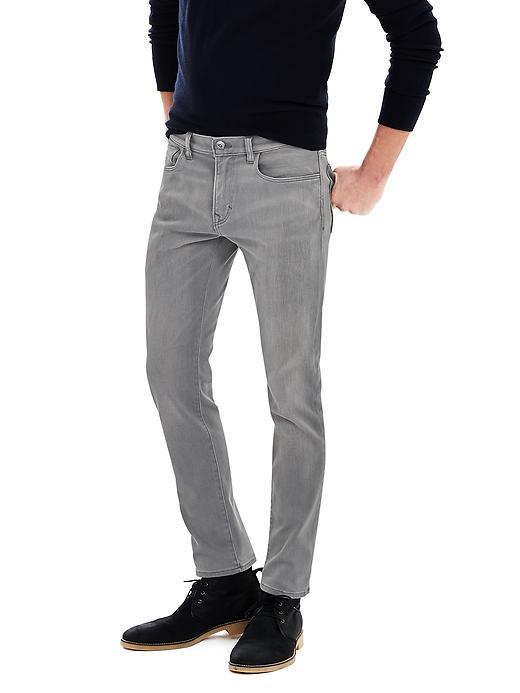Banana Republic Mens Light Gray Slim Traveler Japanese Denim Jean Size 30w 30l - Gray