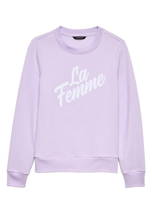 Banana Republic Womens Classic Fleece Sweatshirt Lilac Purple Size M
