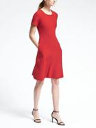 Banana Republic Womens Red Double Cloth Dress - Red