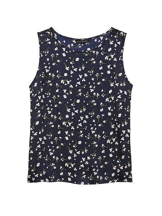 Banana Republic Floral Button-shoulder Shell