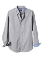 Banana Republic Mens Camden Standard Fit Custom Wash Shirt - Preppy Navy