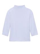 Banana Republic Womens Brushed Jersey Mock-neck Top Ice Blue Size S