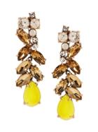 Banana Republic Womens Citrus Stone Linear Earring Gold Size One Size