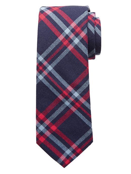 Banana Republic Mens Plaid Cotton Tie Size One Size - Red