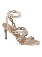 Banana Republic Womens Laser-cut High Heel Sandal Almond Leather Size 9