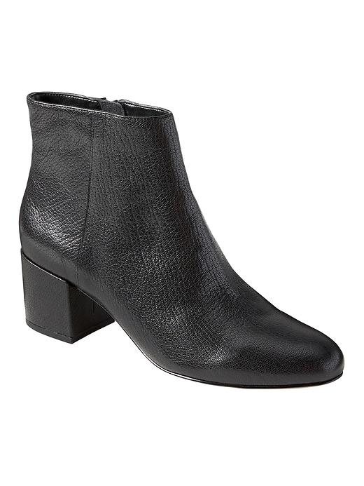 Banana Republic Womens Low Block Heel Bootie Black Size 7