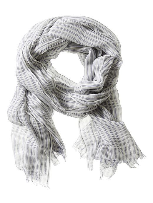 Banana Republic Stripe Scarf Size One Size - Stowaway Blue
