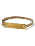 Banana Republic Womens Giles &amp; Brother Brass Id Tag Hinge Cuff Size One Size - Brass