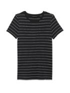 Banana Republic Womens Stretch-modal Side-slit Tunic T-shirt Shadow Stripe Size Xxl