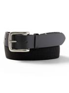 Banana Republic Mens Stretch-web Buckle Belt Black Size 36