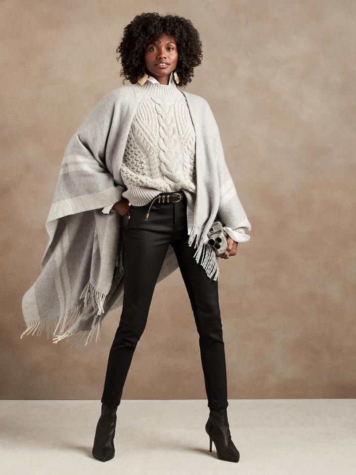 Petite Mid + Skinny Coated Jean