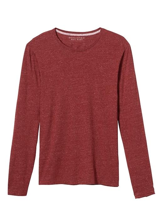 Banana Republic Soft Wash Long Sleeve Tee - Brick