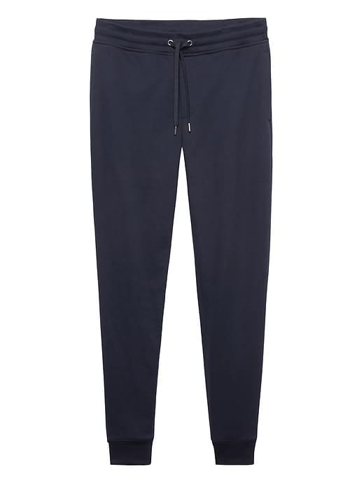 Banana Republic Mens French Terry Jogger Pant Navy Size L