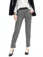 Banana Republic Womens Faux Leather Trim Drapey Pant Size 0 Regular - Urban Gray