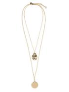 Banana Republic Layered Hammered Disc Necklace