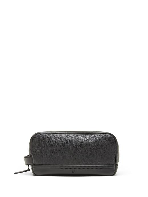 Banana Republic Mens Leather Dopp Kit Black Size One Size