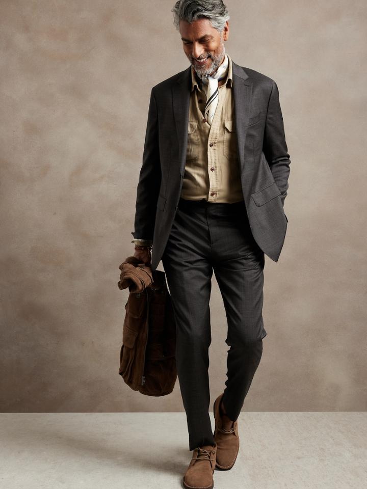 Signature Nailhead Suit Pant
