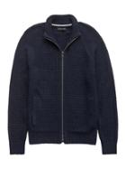 Banana Republic Mens Textured Cotton Blend Full-zip Sweater Jacket Navy Size M
