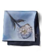 Banana Republic Floral Silk Pocket Square - Anchor Royal