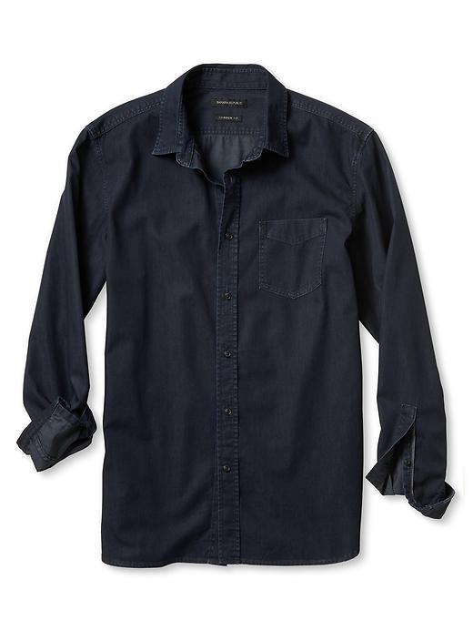 Banana Republic Mens Camden Fit Indigo Denim Shirt Size L Tall - Indigo