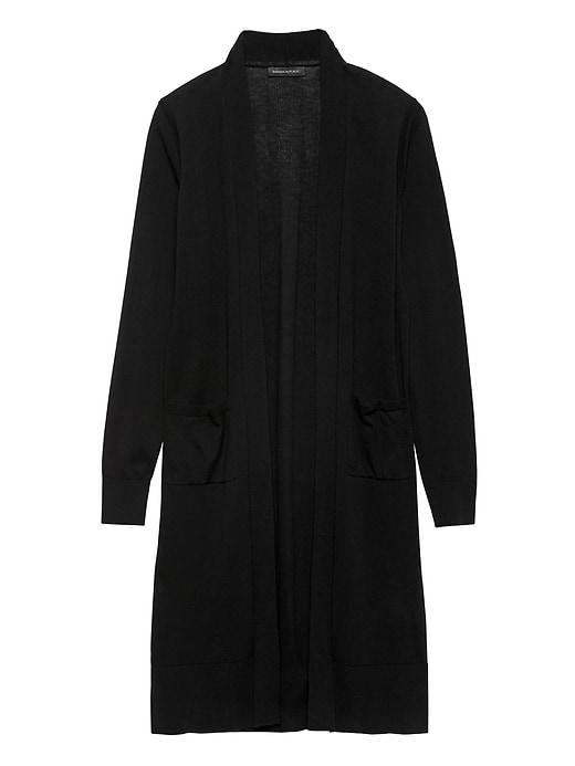 Banana Republic Petite Silk Cotton Long Duster Cardigan