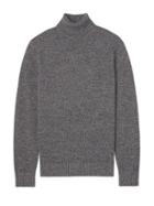 Banana Republic Mens Italian Merino-blend Turtleneck Heather Charcoal Size Xl