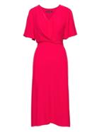 Banana Republic Womens Twist-front Tea Dress Wild Cherry Size 4