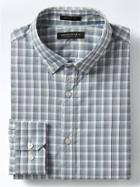 Banana Republic Mens Grant Fit Supima Cotton Check Shirt - Clover Leaf