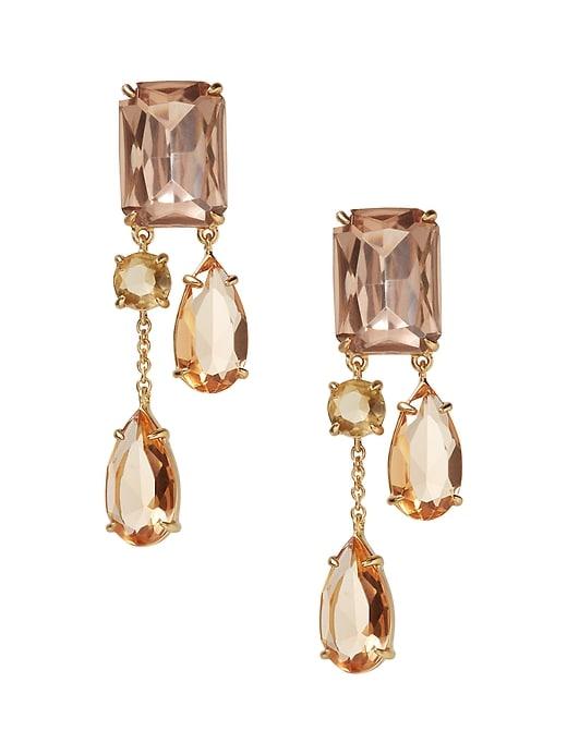 Banana Republic Womens Blush Gemstone Statement Earring Gold Size One Size