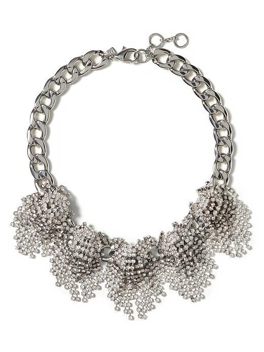 Banana Republic Sparkle Burst Necklace Size One Size - Clear Crystal