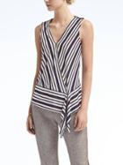 Banana Republic Stripe Handkerchief Hem Top - Cool Stripe