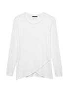 Banana Republic Womens Threadsoft Cross-front T-shirt White Size Xs