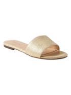 Banana Republic Metallic Canvas Slide Sandal