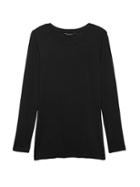 Banana Republic Womens Soft Stretch Tunic T-shirt Black Size M