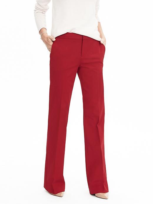 Banana Republic Bi Stretch Flare Pant - Geo Red